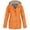 Orange_1, variant on Women Casaul Solid Jackets Outdoor Plus Size Drawstring Zipper Hooded Raincoat Windproof Tops Coat with Pocket