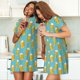 thumbnail image 4 of Fotbe Beer Bata de Dormir para Mujer con Estampado, Camisón de Algodón de Manga Corta, Ropa de Dormir Casual, 4 of 6