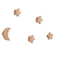 thumbnail image 2 of Gancho de pared de madera maciza sin perforaciones Gancho de pared para pasillo Perchero Capucha Estrella Luna Creativo, 2 of 5