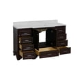 thumbnail image 2 of Nantucket 60" Single Bathroom Vanity with Chocolate Cabinet and Carrara Marble Top, 2 of 6