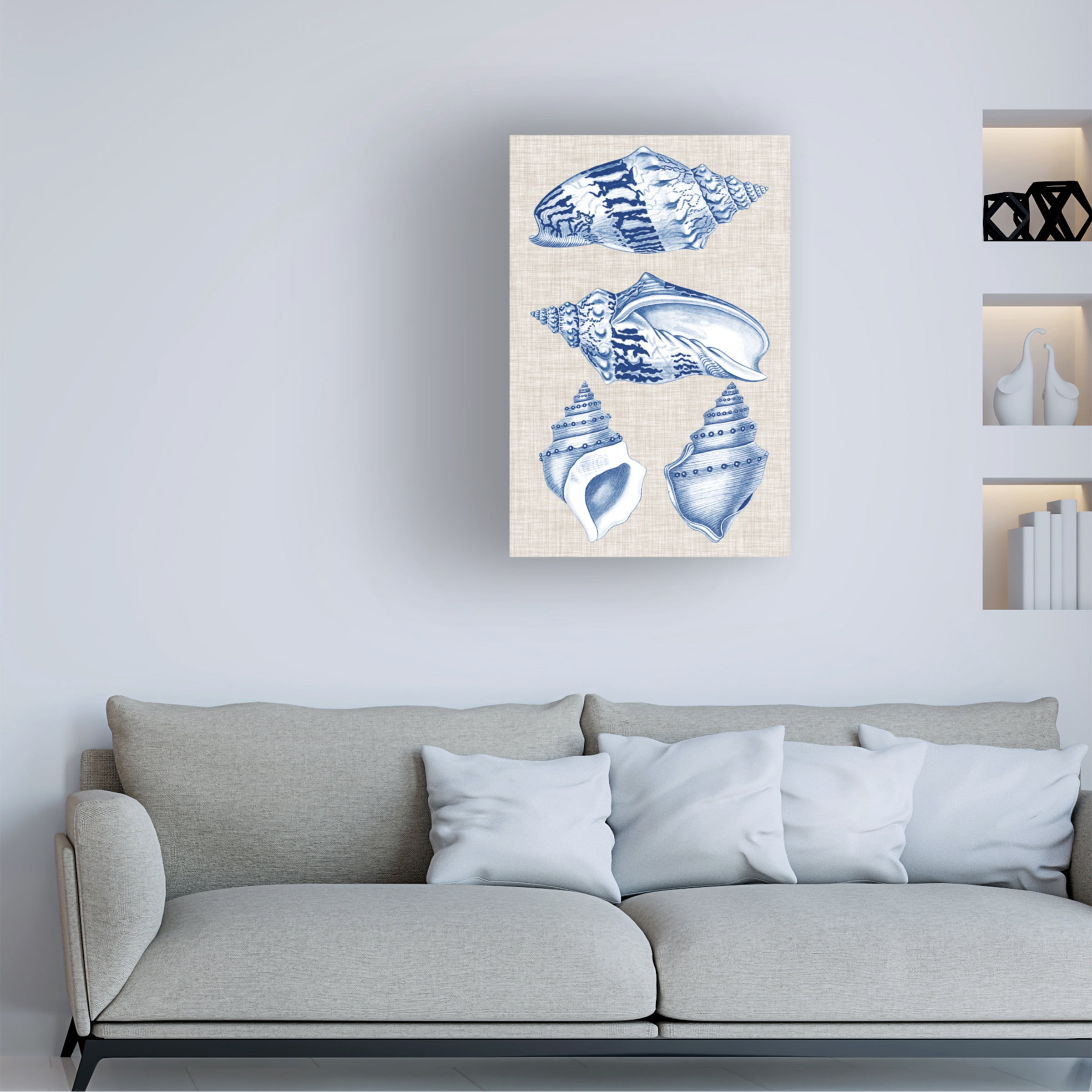 Vision Studio 'Navy And Linen Shells II' Canvas Art