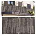 thumbnail image 1 of Unique Bargains 3x10' Balcony Privacy Screen Shield 90% Fence Railing Cover Mesh Shade Cover for Outdoor Backyard Porch, Brown, 1 of 8