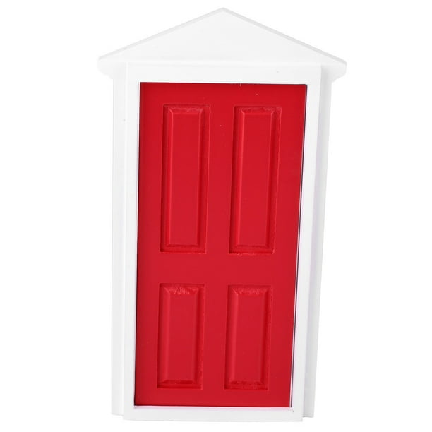 Casa de Muñecas Puerta de Madera Estilo Europeo ANGGREK Color Púrpura Azul Rosa Rojo
