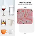 thumbnail image 6 of Yiaed Flamingos Print Leather Coasters for Drinks - Cup Coasters Coffee Table Kitchen Table Bar, Home & Office Gifts Handmade Drink Coasters-Square, 6 of 6