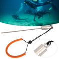 thumbnail image 1 of FAGINEY Bâton Pointeur, Bâton de Plongée Pointeur, Bâton de Plongée en Acier Inoxydable Bâton Bâton Échelle Bâton de Tige de Frappe Sous-Marine Accessoire avec Longe Orange, 1 of 8