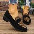 thumbnail image 4 of uvwlwu Women's Casual Loafers On Shoes Fashion Leopard Print Suede Heel Comfortable Walking Sneakers For Ladies(Black,7), 4 of 7