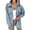 Light Blue, variant on Women's Wool Blend Jacket, Thickened Lapel Collar Single Breasted Longline Coat with Belt, Oversized Fit for Fall Winter Warmth and Casual Street Style-Beige