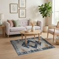 thumbnail image 3 of ODIKA Vintage Medallion Distressed Faded Center Diamond Accent Ornamental Pet Friendly & Kids Safe Play for Playroom, Bedroom, Reading Nook, 3 of 7