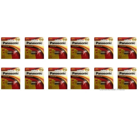 12 Pcs Panasonic CR-2 CR2 3V Photo Lithium Battery