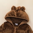 thumbnail image 3 of Vedolay Tops Girls Lined Jacket Winter Windproof Kids Warm Outerwear,Brown 5-6Y, 3 of 4