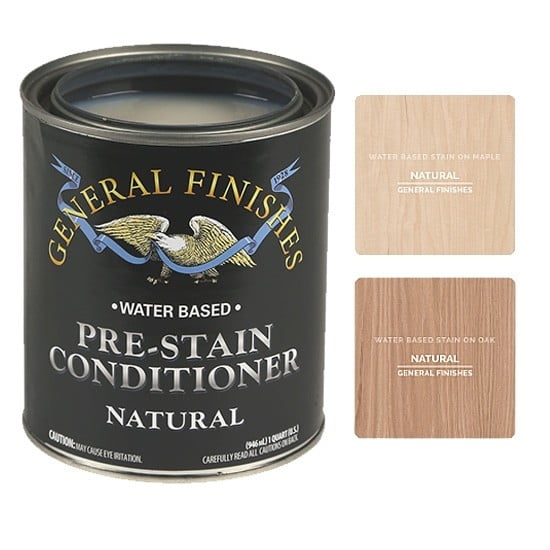 General Finishes Water Based Wood Natural Stain, Quart