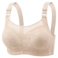 thumbnail image 2 of Asxite Women Solid Wireless Lift Support Breathable Full Cup Comfortable Everyday Bra Khaki 36/80BC, 2 of 3