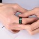 thumbnail image 4 of Anillo de dragón de acero inoxidable para hombre, 13 colores, 8mm, incrustaciones, rojo, verde, negro, anillo de fibra de carbono, joyería de banda de boda, grabado personalizado, 4 of 4