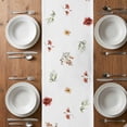 thumbnail image 6 of Spring Floral Table Runner - 60 Inch Long, Kitchen Dining Table Runner Dresser Scarves, Summer Botanical Watercolor Blooming Farmhouse Decor for Coffee Tables Wedding Party Banquet, 6 of 8