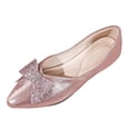 thumbnail image 5 of Xucatan Women's Metallic Pointed Toe Flats, Glitter Slip On Loafers, Cushioned Comfortable Dress Shoes for Office Wedding Daily Gift, 5 of 9