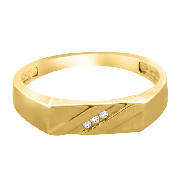 Mauli Jewels Engagement Rings for Women 0.03 Carat Mens Glitzy Engagement Wedding Diamond Ring prong 10K Yellow Gold