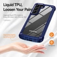 thumbnail image 2 of Allytech Galaxy S23 Case, Military Grade Protection Shockproof TPU Clear Back Cover Anti-slip Armor Bumper Case for Samsung Galaxy S23 - Blue, 2 of 8