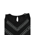 thumbnail image 5 of VSNOW Women Long Sleeve Tops Cold Shoulder Rhinestone Tunic Shirt Blouse, 5 of 8