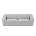 thumbnail image 3 of Loveseat Sofa, Fabric, Light Grey Gray, Modern Contemporary Urban Design, Living Lounge Room Hotel Lobby Hospitality, 3 of 10