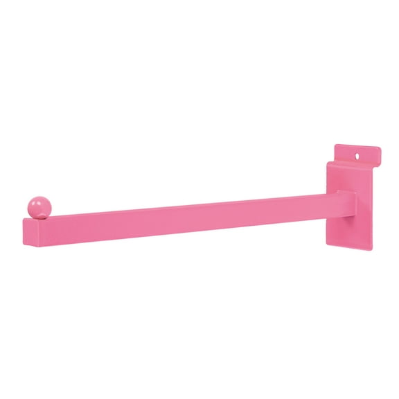 SSWBasics 12 inch Square Straight Hot Pink Faceout for Slatwall - Pack of 15- Hot Pink