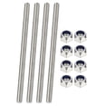 thumbnail image 1 of Uxcell Fully Threaded Rod, M8 x 200mm 304 Stainless Steel Right Hand Thread Bar Studs with Nuts, 4 Pcs, 1 of 6