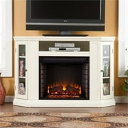 Bowery Hill 48" Convertible Electric Fireplace TV Stand in Ivory