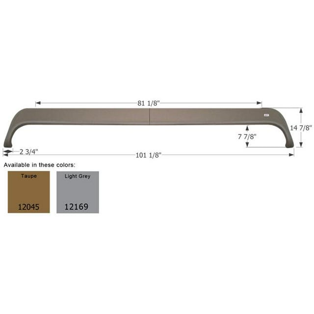 Icon Technologies Limited RV ICR12168 FS2090 Monaco Triple Fender Skirt, Light Grey