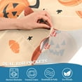 thumbnail image 3 of Yayeee Kitchen Curtains Light Filtering 27"x36" Rod Pocket Short Cafe Window Panel, Colorful Halloween Pumpkin Pattern, 3 of 7