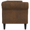 thumbnail image 3 of vidaXL Canapé Chesterfield 3 Places Tissu Brun, 3 of 5