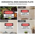 thumbnail image 3 of Metal Hanging Plate Horizontal Sign NO SMOKING FLAMMABLE LIQUID, Waterproof, Fade and Scratch Resistant, safety signs, equipment Warning signs, etc - DANGER SIGN Style 20x30cm, 3 of 8