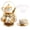 Blue&Pink, variant on WANCHIY 20-Piece CoffeeTea Set – Porcelain with Gold Floral Design, Includes Teapot, Cups, Saucers & Metal Holder