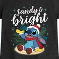 thumbnail image 3 of Lilo & Stitch - Sandy And Bright - Girls Fitted Short Sleeve Tee, 3 of 5