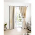 thumbnail image 3 of Cream Blackout Curtains for Bedroom/Living Room, Thermal Insulated Kitchen Curtains, Modern Oil Painting Abstract Grommet Darkening Window Treatment Drapes 42"x84"x2, 3 of 8