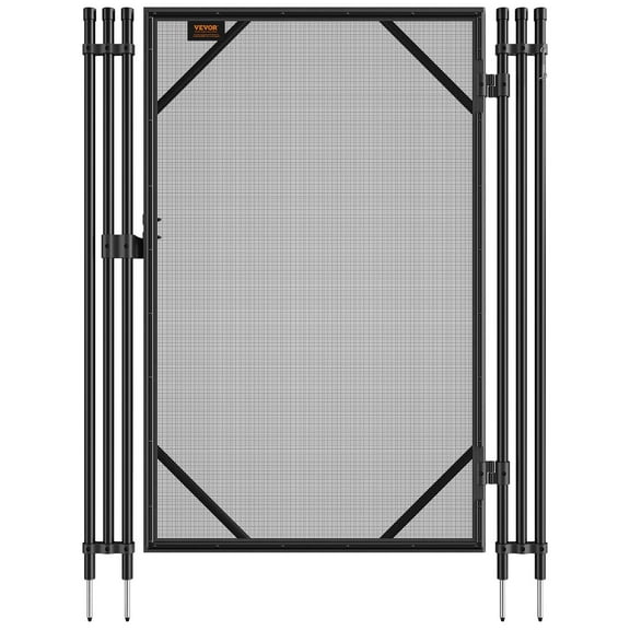 Adjustable Pool Fence Gate 4 Feet Wide - Removable Security Gate for Inground Pools & Toddlers