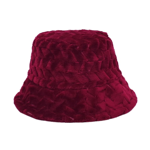 Yanyanz Bucket Hats for Women, Japanese And Korean Version of The New Plush Fishing Cap Female Basin Cap Autumn And Winter Warm Hat Ladies Outdoor Fashion Sun Hat, Hat Red One Size