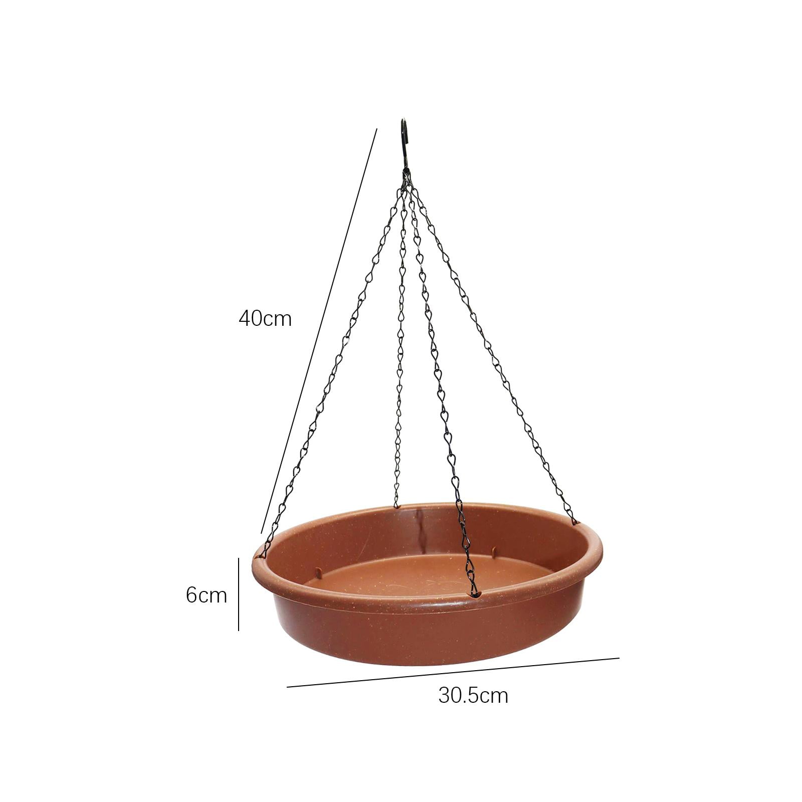 Bird Feeder Tray, 2 in 1 Ground & Hanging Water Bowl Bird Waterer with Metal Hooks,Durable Seed Holder, Outdoor Garden Decoration for Attracting Birds