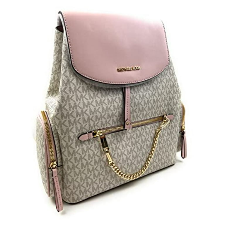 Michael Kors Jet Set Large Powder Blush Multi Pvc Chain Backpack
