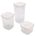 thumbnail image 1 of Airtight Food Storage Containers, Thickened Plastic Transparent Kitchen Pantry Organizer with Easy Lock Lids, Stackable Container for Cereal Snack Flour, 1 of 7