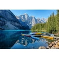 thumbnail image 2 of Delimont, Danita 32x23 Gold Ornate Wood Framed with Double Matting Museum Art Print Titled - Banff Canoe Dock, 2 of 4