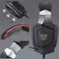 thumbnail image 2 of Auriculares para juegos con sonido estéreo de 3,5 mm, diseño ergonómico, orejeras con memoria suave, micrófono con cancelación de ruido, auriculares supraaurales para juegos para X, 2 of 5