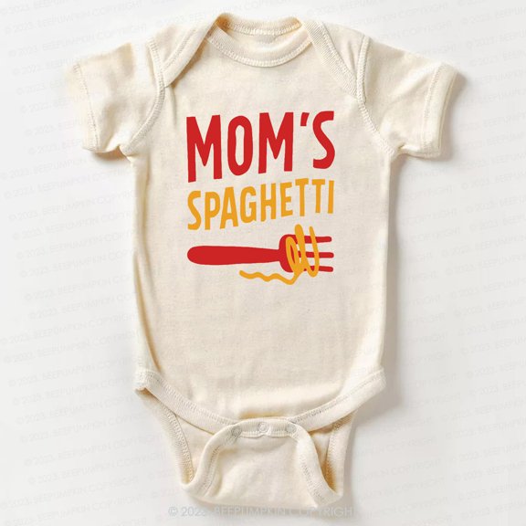 Mom'S Spaghetti Baby Bodysuit Cute Baby Onesie, Baby Bodysuit Lat 4424 Cute Baby Onesie, BABY BODYSUIT LAT 4424
