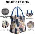 thumbnail image 3 of Pioneer Flower Drawstring Lunch Bag Women - Drawstring Lunch Bag Insulated for Work Office - Stain-Resistant Large Lunchbags for Women with Multi-Pockets, 3 of 6