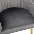 thumbnail image 6 of Modern Living Dining Room Accent Arm Chairs Set of 2, Velvet Upholstered Leisure Chair with Golden Legs, Gray, 6 of 8