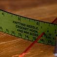 thumbnail image 4 of Stitch Wrap Ruler & Counter, Leather Measuring Bracelet for Crochet and Knitting, 18 Inch Dual Scale Tape Measure with Stitch Marker Storage, Multi-Functional Gauge Tool,Light, 4 of 5