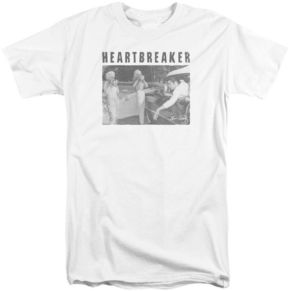 Elvis Presley Heartbreaker S/S Adult Tall White