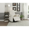 thumbnail image 3 of Pemberly Row Corduroy Swivel Glider Reclining Chair in Beige, 3 of 17
