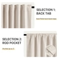 thumbnail image 2 of KoshiMe 100% Blackout Faux Linen Curtains, 52x84 Inches 2 Panels Set, Thermal Insulated Rod Pocket Privacy Curtain Panels for Living Room Bedroom, Cream, 2 of 6