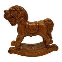 Kuntesetty Miniature Figurine Animal Statue Wedding Small Christmas Rocking Horse Decor Style E