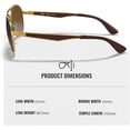 thumbnail image 5 of Ray-Ban RB3549 POLARIZED Pilot Shaped Sunglasses for Men & Women - Includes Official Rayban Eyewear Kit - Ideal Formal & Casual Wear Sunglasses - Brown Lens, 5 of 7