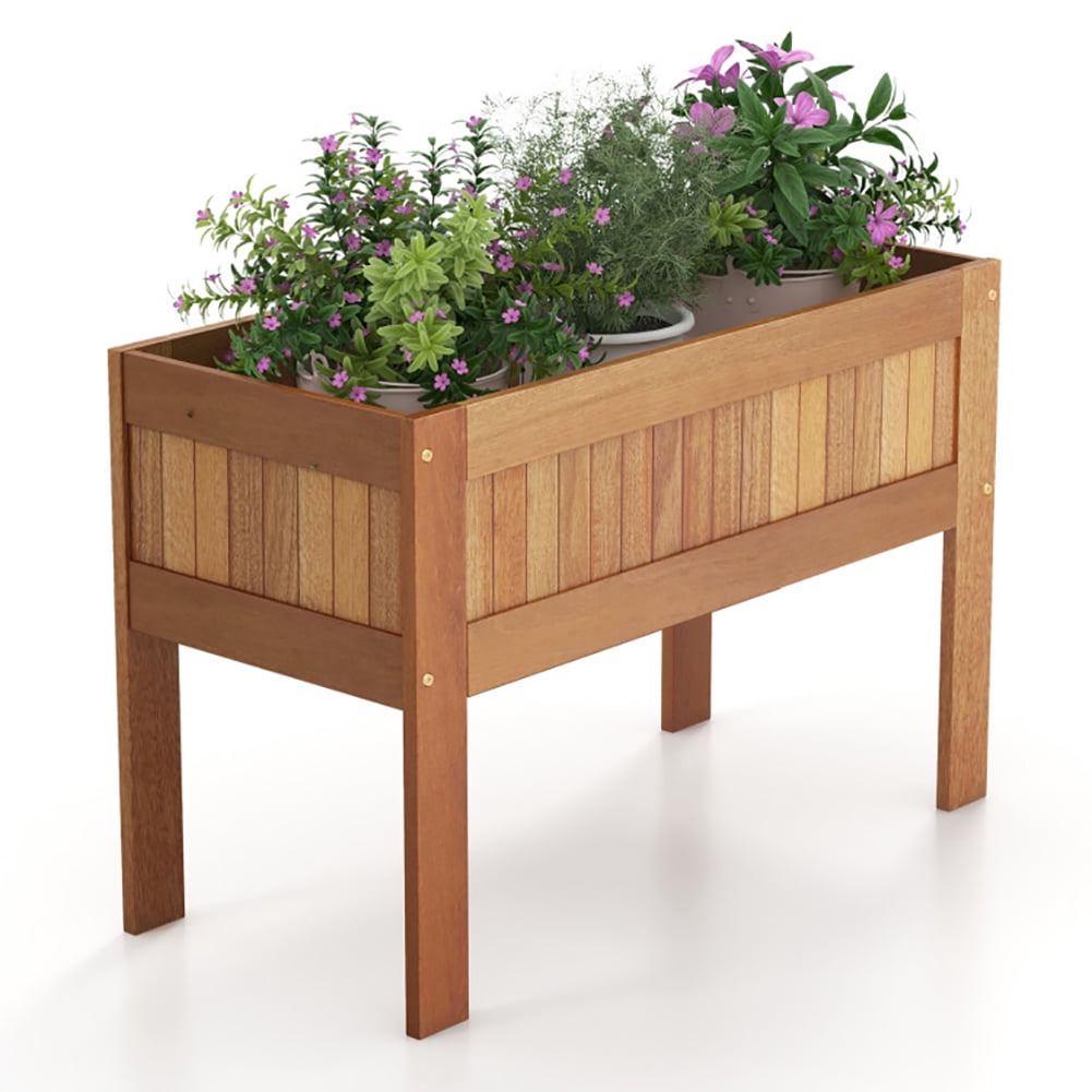 Kadyn Wooden Raised Garden Bed Solid Wood Elevated Planter Box with Legs